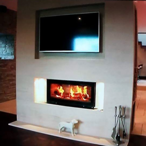 Fireplace design & installation of wood burning cassette